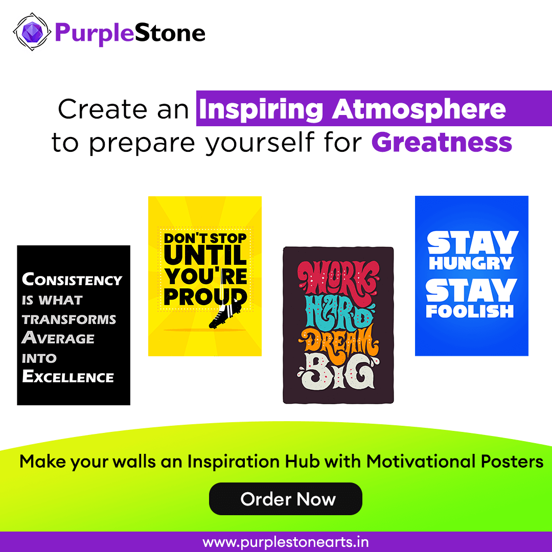 digital marketing social media poster designed for Purple Stone Arts